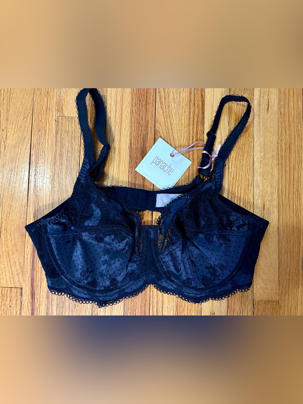PANACHE Clara Full Cup Bra 38D charcoal/black